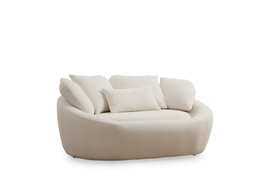 Atelier Del Sofa Midye - Love Seat Sofá de 2 plazas Crema